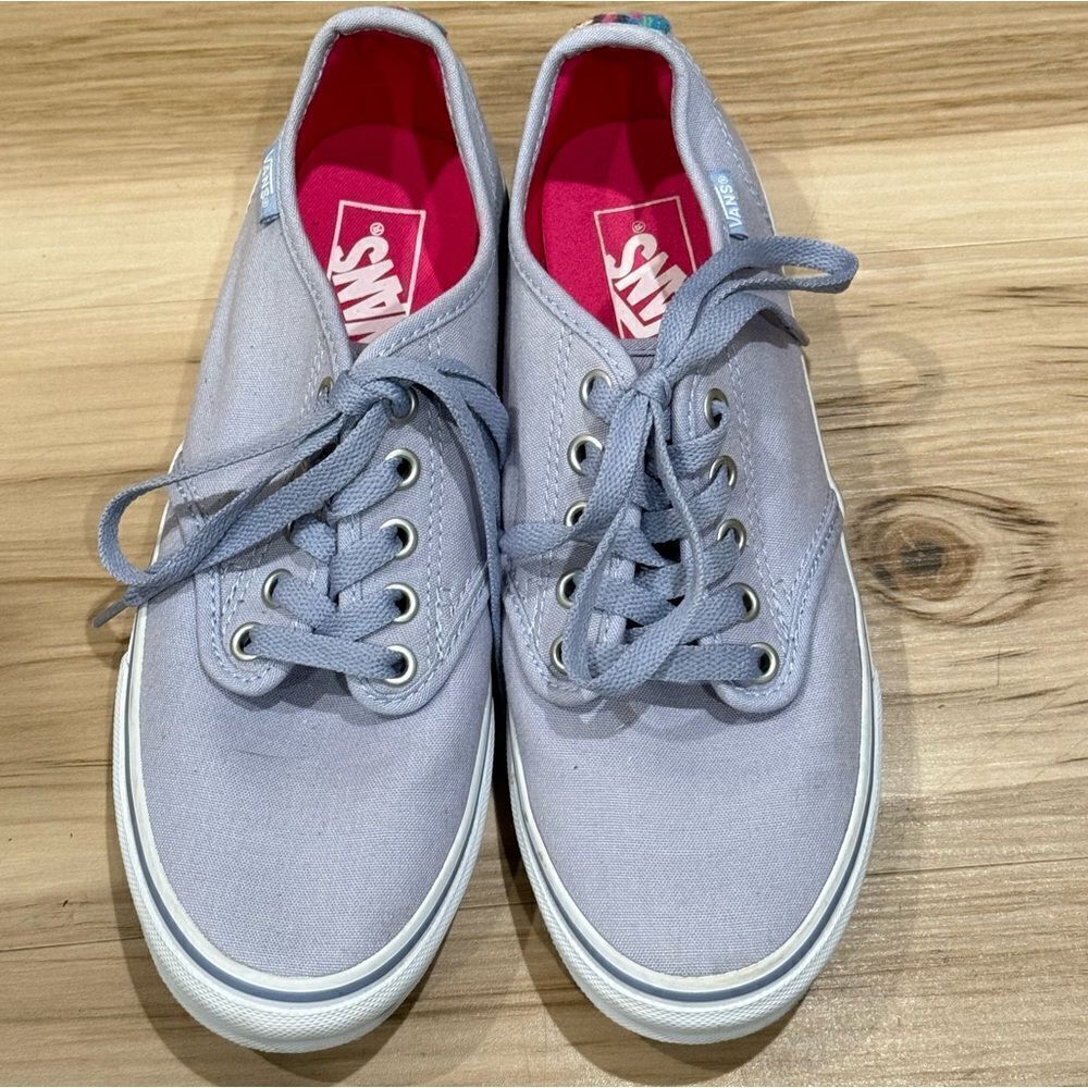 Vans Light Purple Lavender Embroidered Sneakers Women’s 8 - Picture 3 of 5